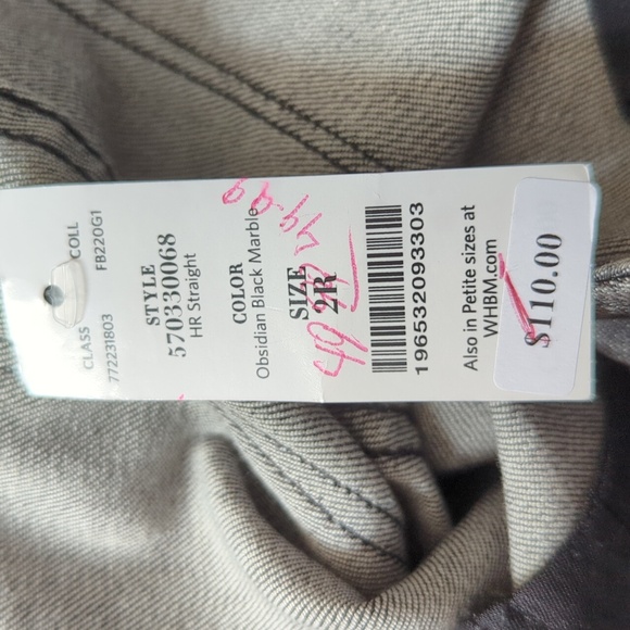 White House Black Market High Rise Straight Leg Jean 2 - Picture 16 of 16